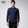 ODM Pure Color Shawl Collar Pullover Homem Camisola